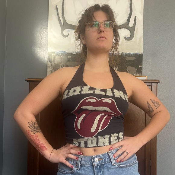 American Eagle Outfitters Tops - Rolling Stones halter tank top